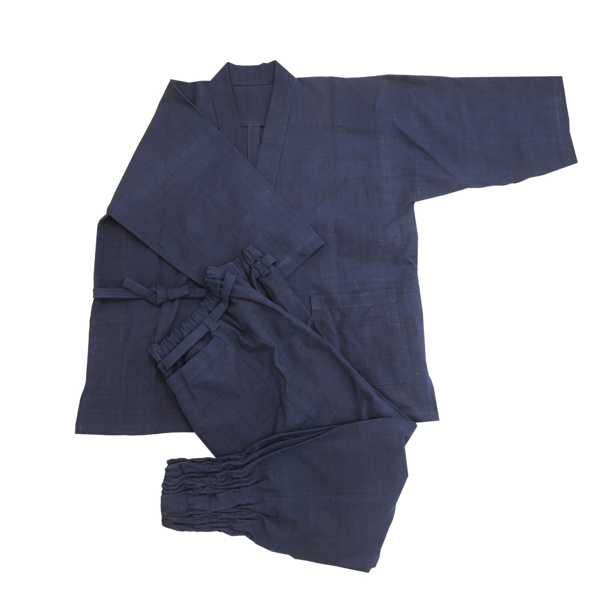 【みくりや染織】正藍染手織り木綿作務衣上下一式の返納品画像イメージ