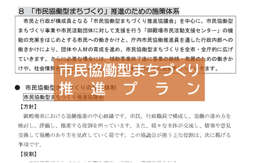 市民協働型まちづくり推進プラン
