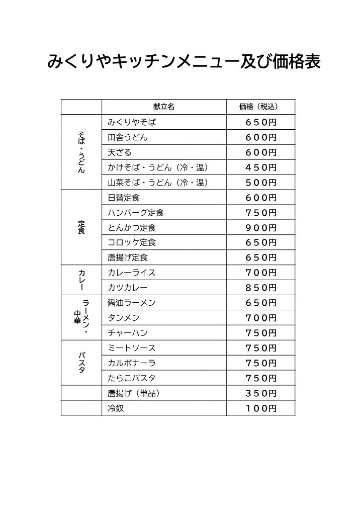 みくりやキッチン