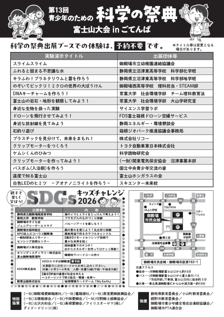 親子で楽しく学ぼう!SDGsキッズチャレンジ2026開催