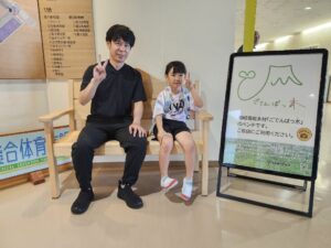御殿場産木材「ごてんばっ木(こ)」の富士山ベンチが「レクリエーションスポーツ体験教室」にお出かけしました!